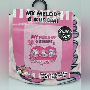 My Melody & Kuromi Slumber Party Super Soft Throw Blanket NEW #1695